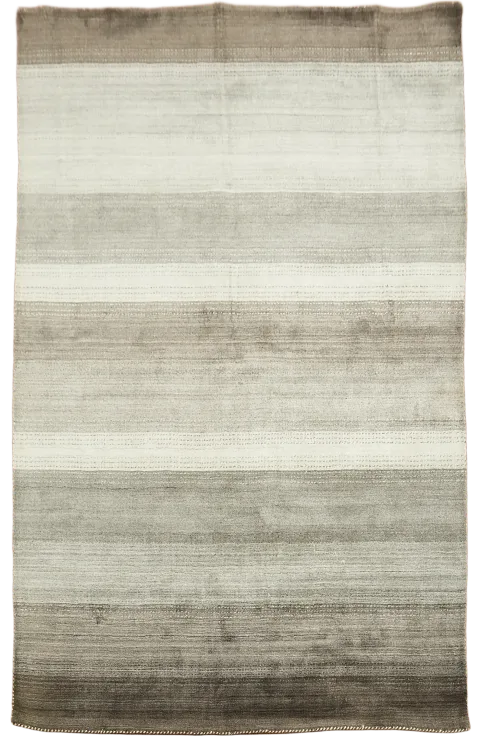 Striped Wool Gabbeh Oriental Area Rug 6x8