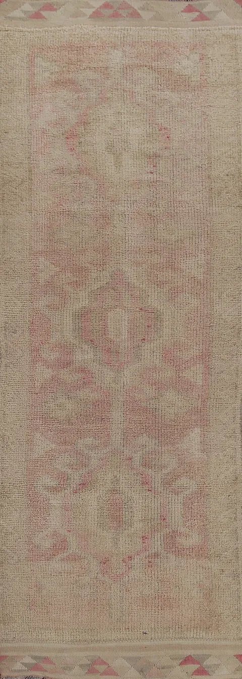 Antique Look Oushak Turkish Runner Rug 3x11