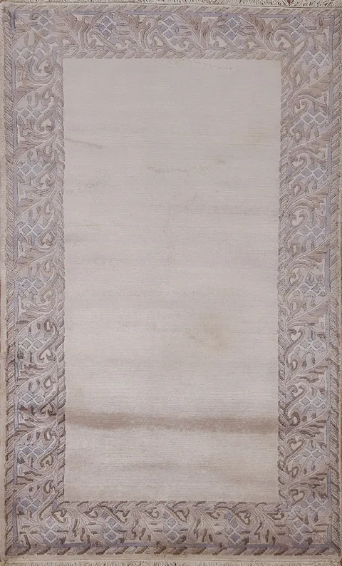 Wool Bordered Nepalese Oriental Rug 3x5