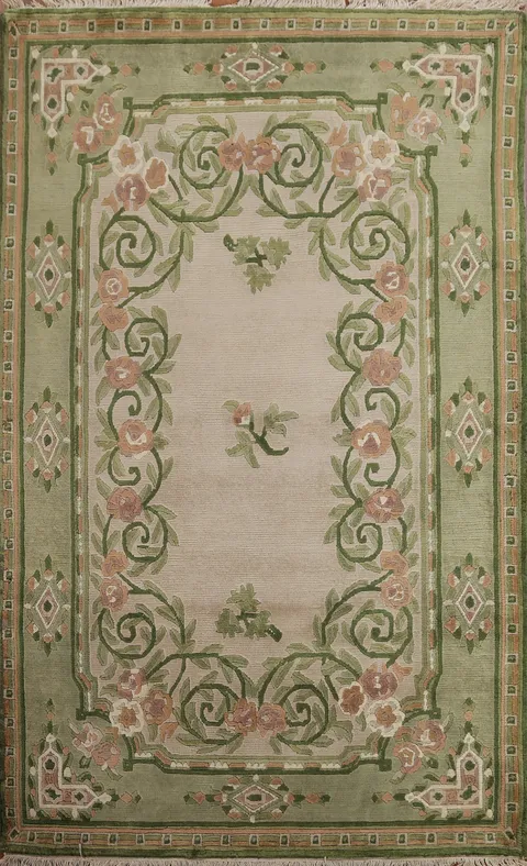 Handmade Wool Nepalese Oriental Area Rug 4x6