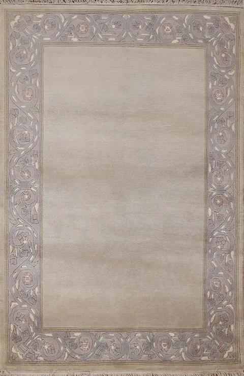 Handmade Wool Nepalese Oriental Area Rug 4x5