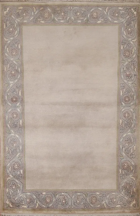 Hand-Knotted Wool Nepalese Oriental Area Rug 4x5