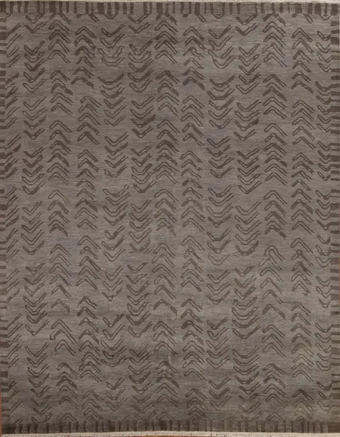 Hand-Knotted Wool Abstract Oriental Area Rug 8x10