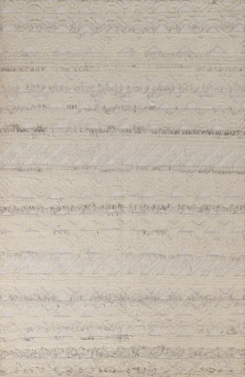 Hand-Knotted Moroccan Oriental Wool Rug 5x8
