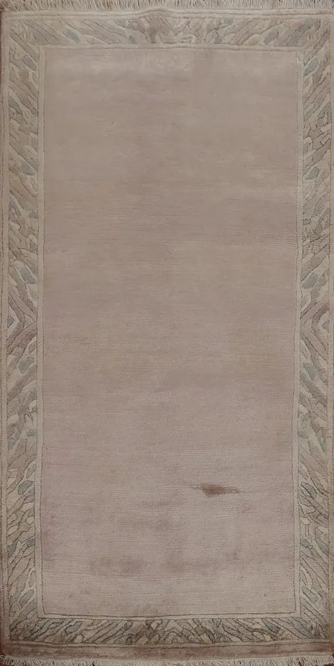 Bordered Nepalese Oriental Runner Rug 2x5