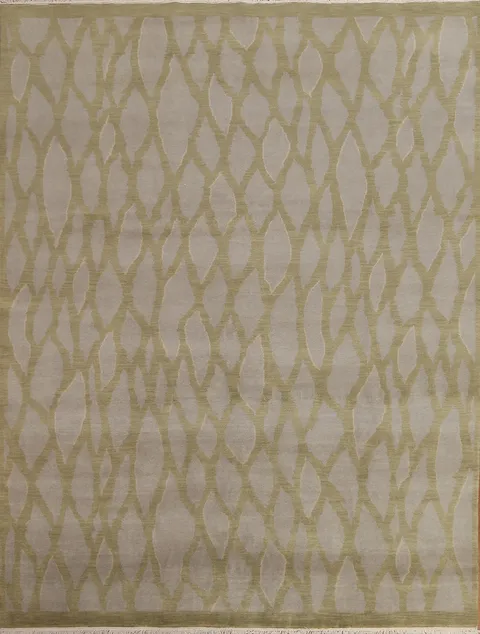 All-Over Wool Abstract Oriental Area Rug 8x10