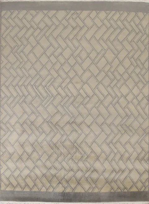Geometric Abstract Oriental Area Rug 8x10