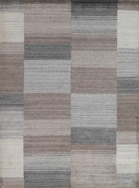 Checkered Gabbeh Oriental Area Rug 5x7