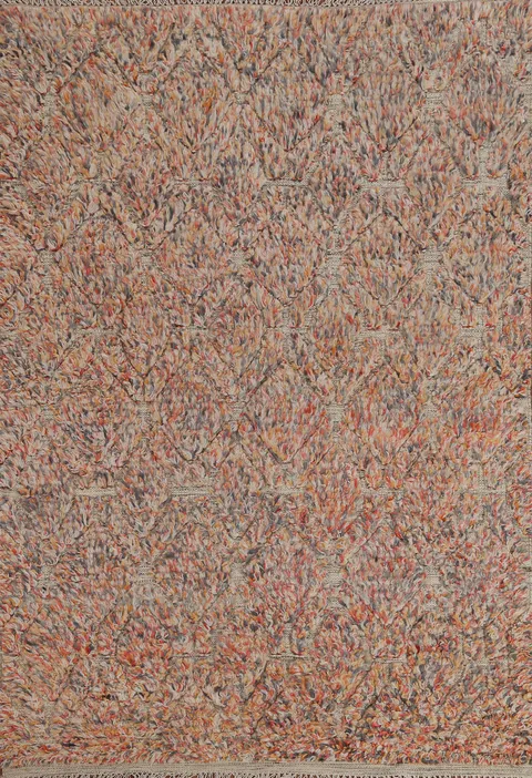 Trellis Wool Moroccan Oriental Area Rug 6x7