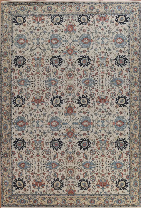 Wool Floral Heriz Serapi Turkish Area Rug 10x13