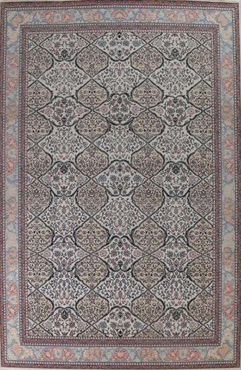 Hand-Knotted Bakhtiari Turkish Area Rug 10x13