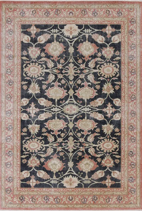 Hand-Knotted Wool Ziegler Oriental Area Rug 5x7
