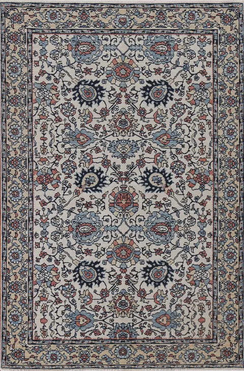 All-Over Floral Ziegler Turkish Wool Rug 4x6