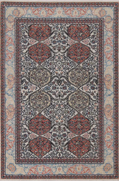 Handmade Floral Bakhtiari Wool Turkish Rug 4x6