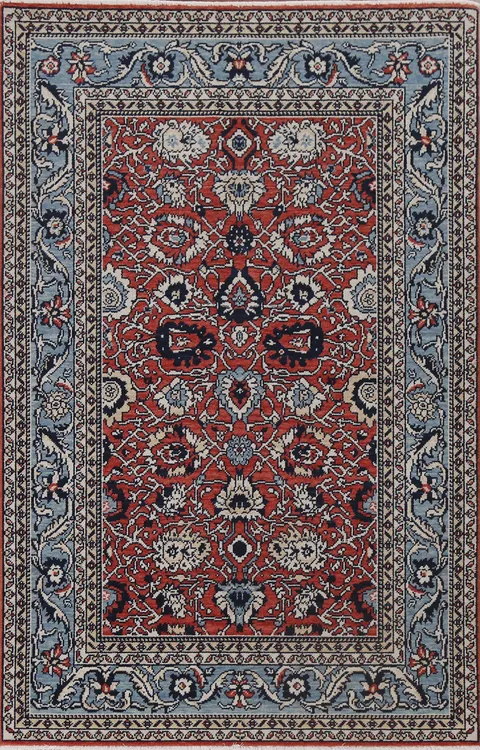 Handmade Red Ziegler Turkish Area Rug 4x6