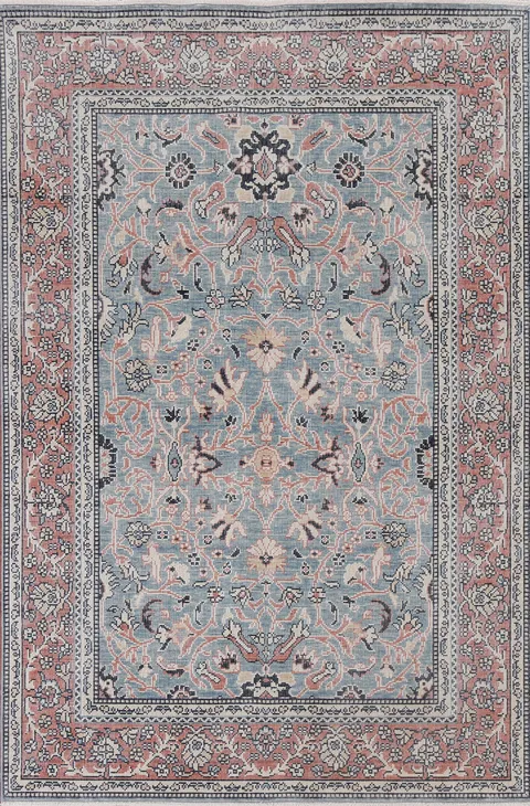 Hand-Knotted Ziegler Turkish Wool Rug 4x6