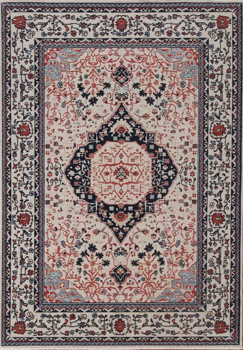 Handmade Kashan Mohtasham Turkish Wool Rug 4x6