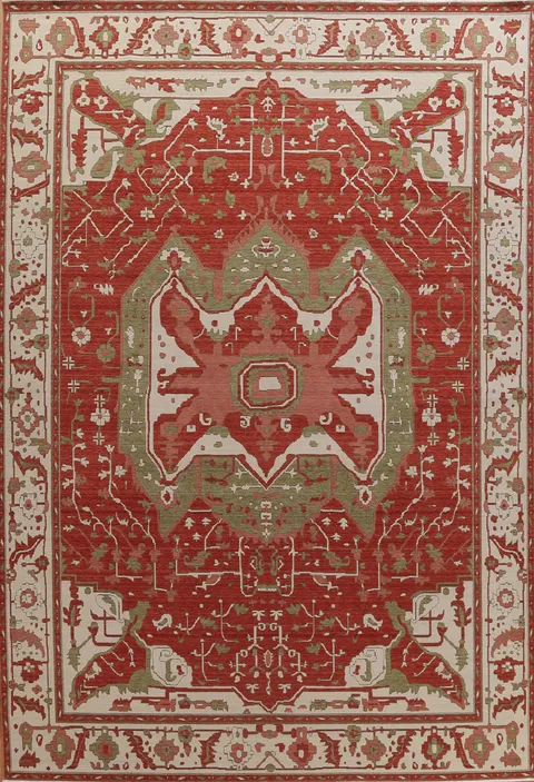 Handmade Wool Heriz Serapi Oriental Area Rug 10x13