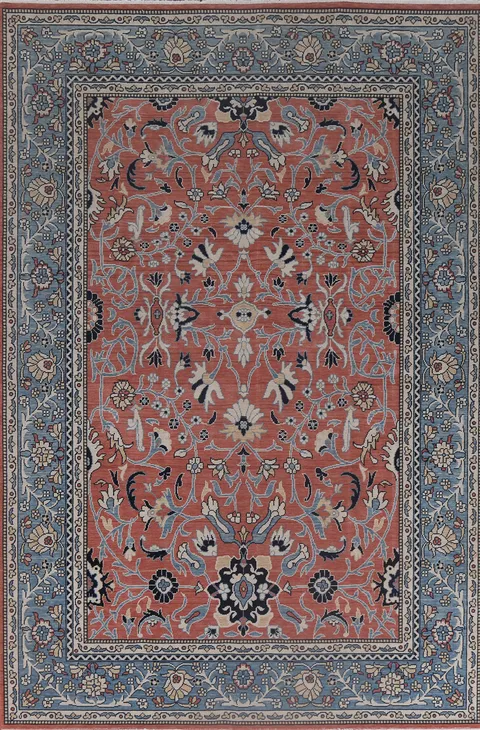 Handmade Wool Sultanabad Ziegler Turkish Rug 7x10