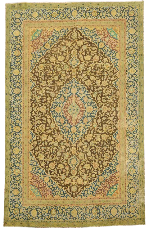 Traditional Handmade Wool Kashan Persian Rug 10x13