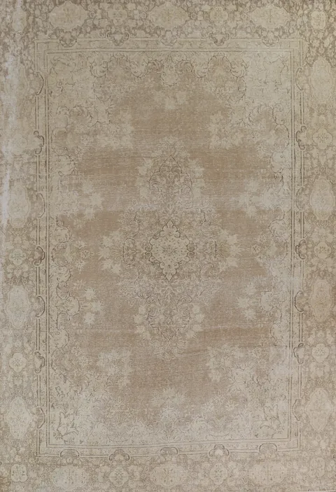 Vintage Handmade Wool Kerman Persian Rug 9x13