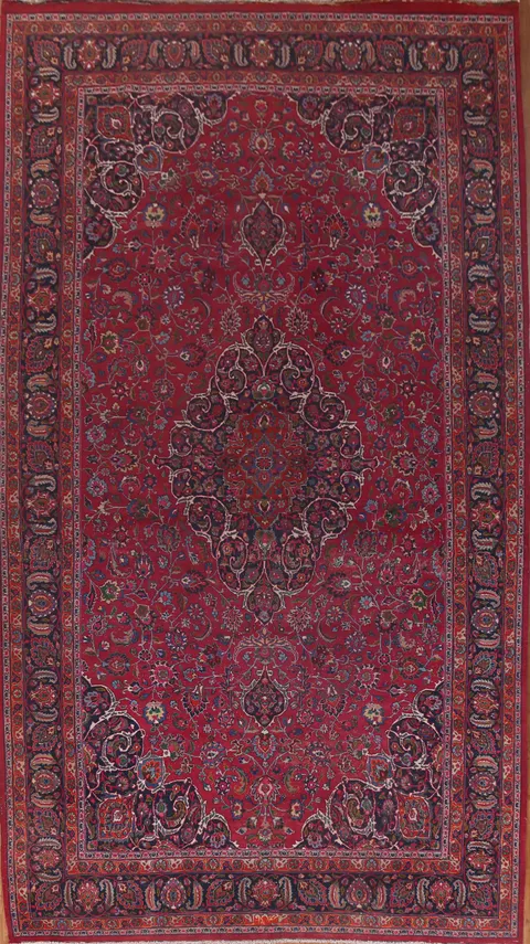 Traditional Wool Mashad Oversize Persian Rug 10x18