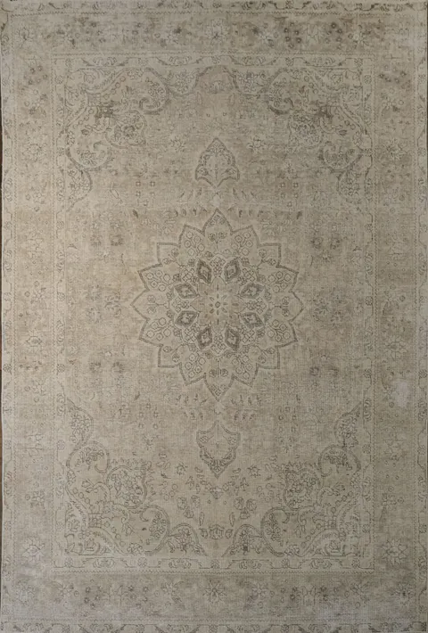 Floral Distressed Tabriz Persian Area Rug 6x10