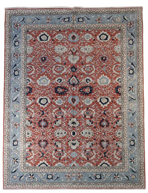Luxurious Persian Style Rug with Traditional Distressed Look 9x12 ft