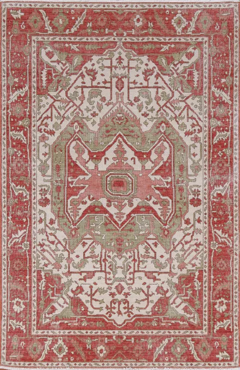 Handmade Heriz Serapi Wool Turkish Rug 4x6
