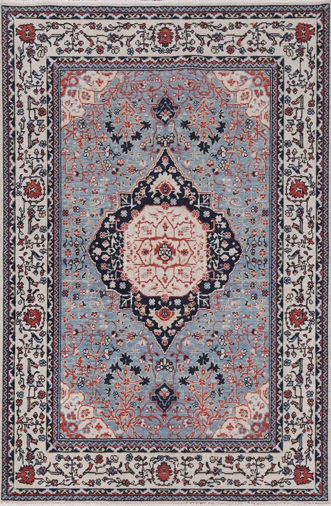 Handmade Kashan Mohtasham Turkish Wool Rug 4x6