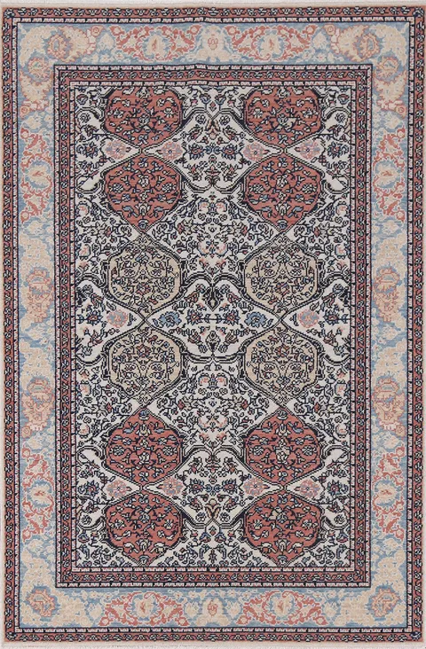 Floral Bakhtiari Turkish Wool Rug 4x6