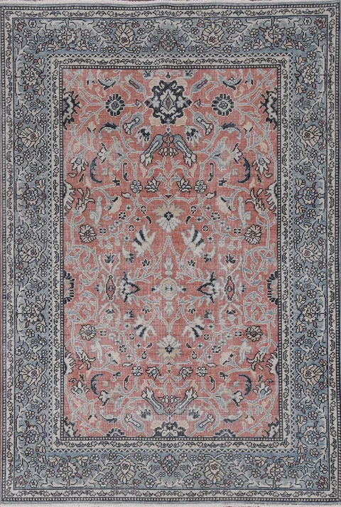 Handmade Sultanabad Ziegler Turkish Wool Rug 4x6