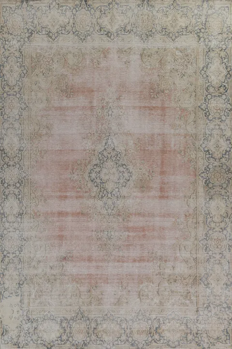 Floral Open Field Kerman Persian Area Rug 9x12