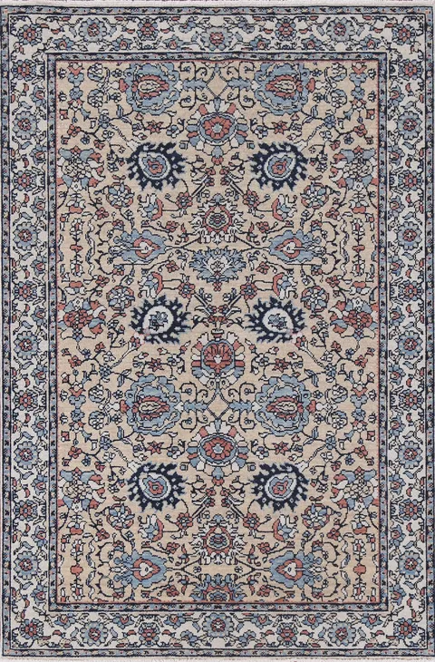 All-Over Sultanabad Ziegler Turkish Wool Rug 4x6