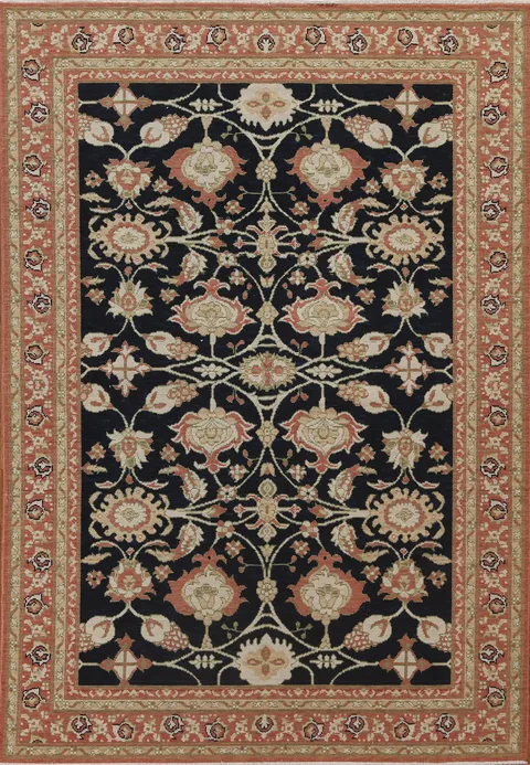 Floral Sultanabad Ziegler Turkish Area Rug 5x7