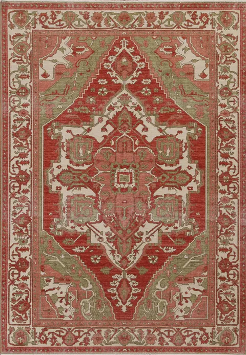 Geometric Heriz Serapi Oriental Area Rug 5x7