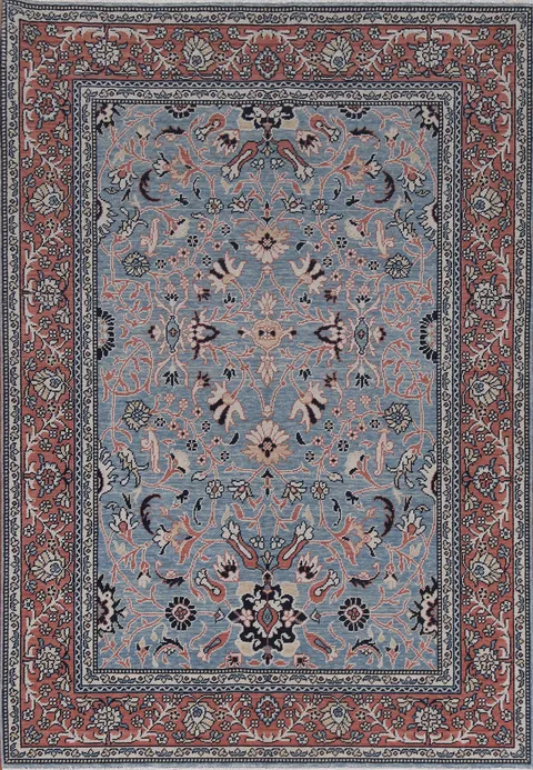 Floral Sultanabad Ziegler Oriental Wool Rug 5x7