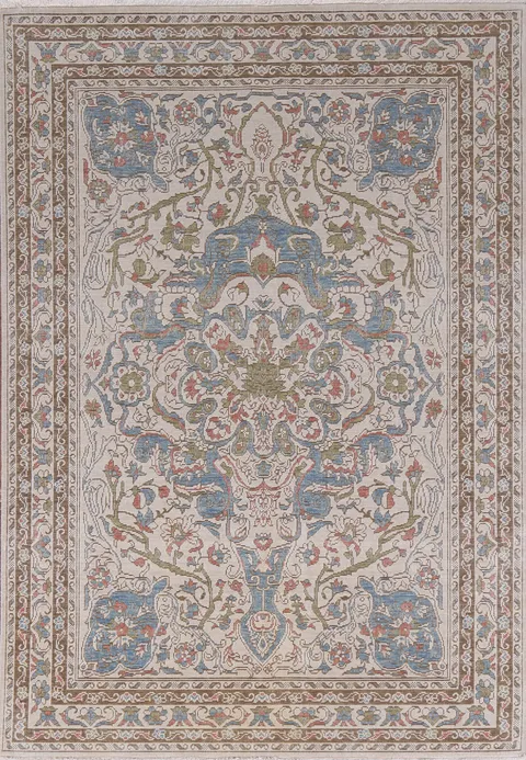 Geometric Oushak Turkish Area Rug 5x7
