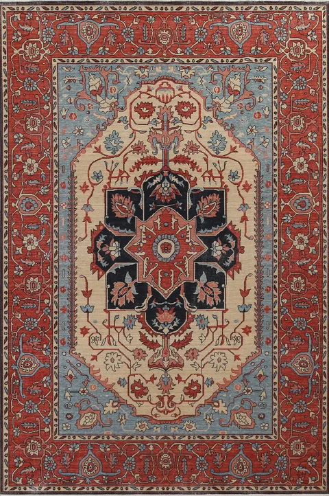Wool Heriz Serapi Turkish Area Rug 7x10
