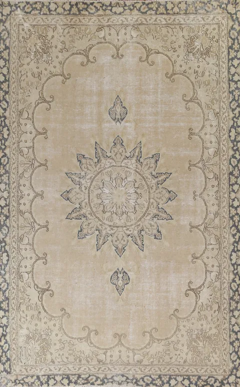 Vintage Wool Kerman Persian Area Rug 6x10