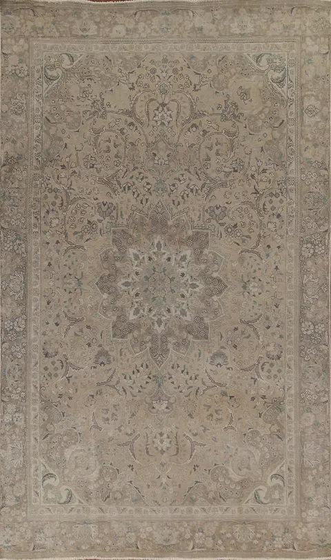 Muted Tabriz Persian Handmade Area Rug 6x10