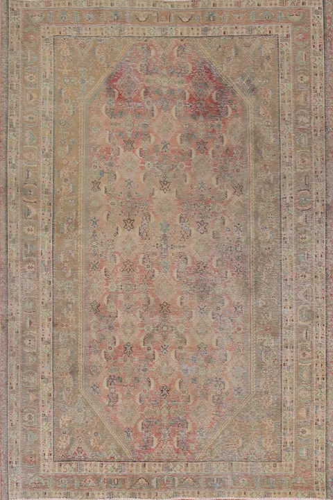 Vegetable Dye Antique Kashkoli Persian Area Rug 6x9