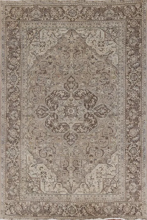 Geometric Heriz Persian Area Rug 7x10