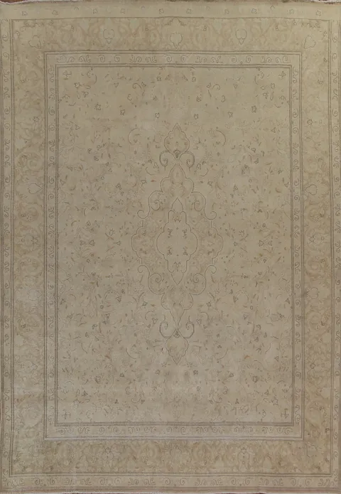 Floral Vegetable Dye Kashan Persian Area Rug 10x13