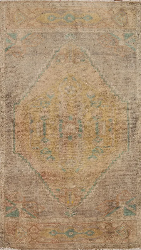 Geometric Anatolian Turkish Wool Rug 2x3