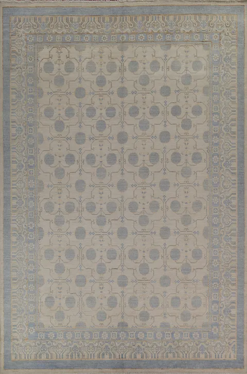 Geometric Khotan Oriental Area Rug 9x12
