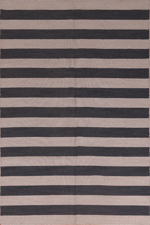 Striped Gabbeh Oriental Area Rug 5x8