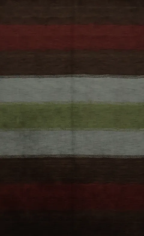 Vibrant Red and Green Striped Rug for Modern Interiors 6x10