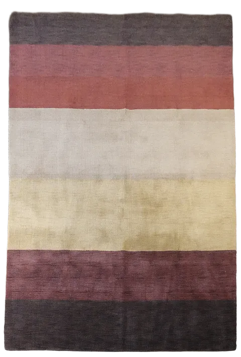 Chic Gabbeh Area Rug 7x10 with Bold Stripes for Modern Homes