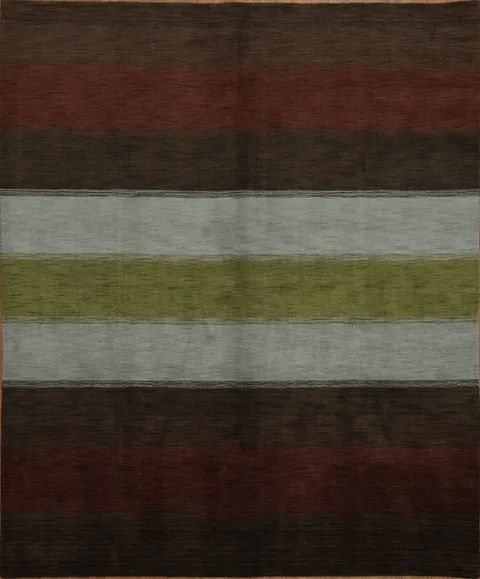 Striped Wool Gabbeh Oriental Area Rug 8x10